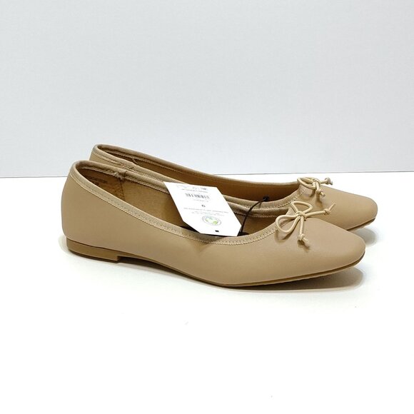 Time And Tru Bow Ballet Flats Slip On Size 9 Synthetic Comfortable Everyday Wear - Picture 2 of 9